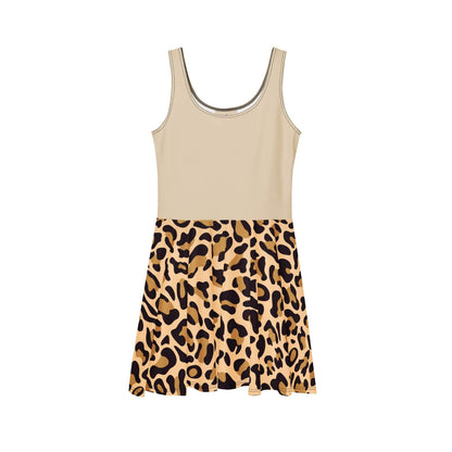 Alloverprint Damen Skaterdress PF3167 leopard beige