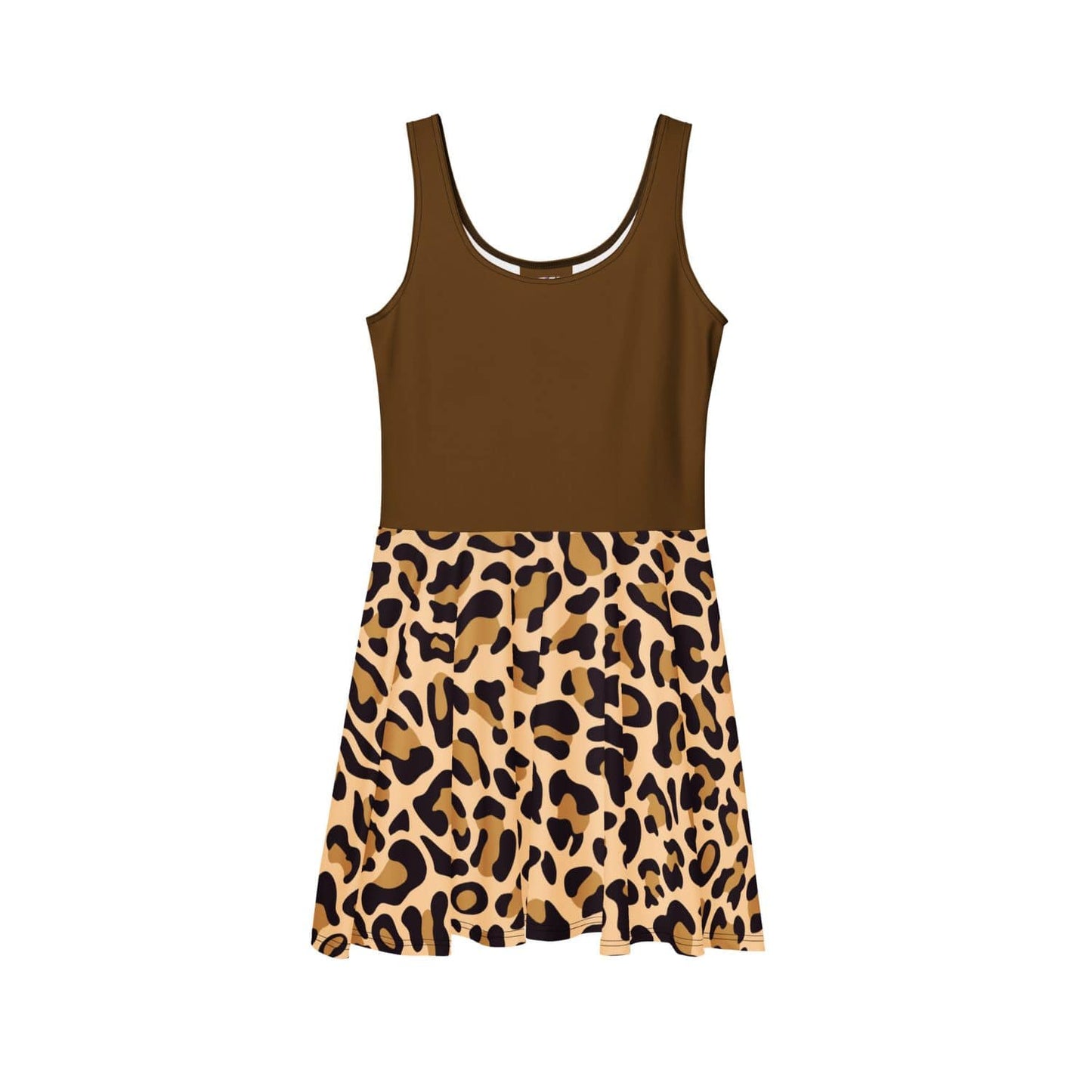 Alloverprint Damen Skaterdress PF3168 leopard braun