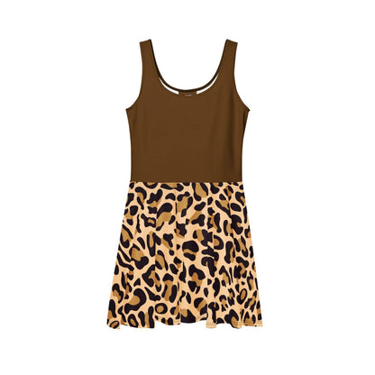 Alloverprint Damen Skaterdress PF3168 leopard braun