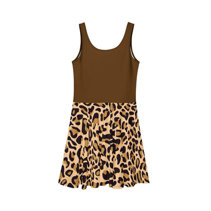 Alloverprint Damen Skaterdress PF3168 leopard braun