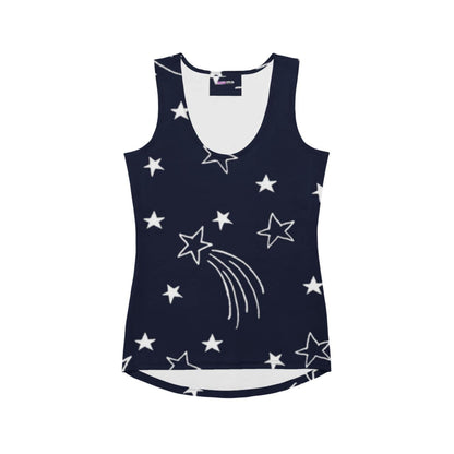Alloverprint Damen Tank-Top PF3156 dark blue weiss