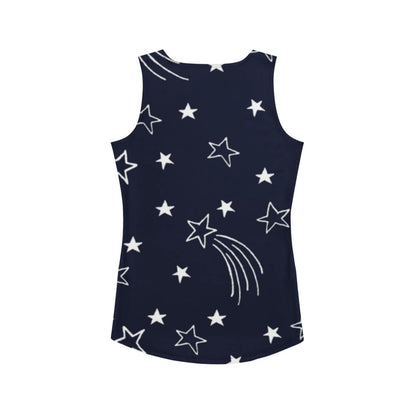 Alloverprint Damen Tank-Top PF3156 dark blue weiss