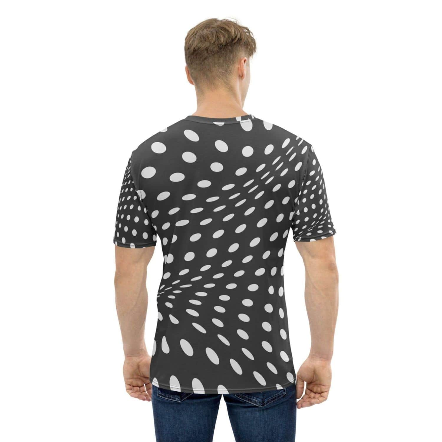 Alloverprint Herren T-Shirt HB7046 schwarz silber