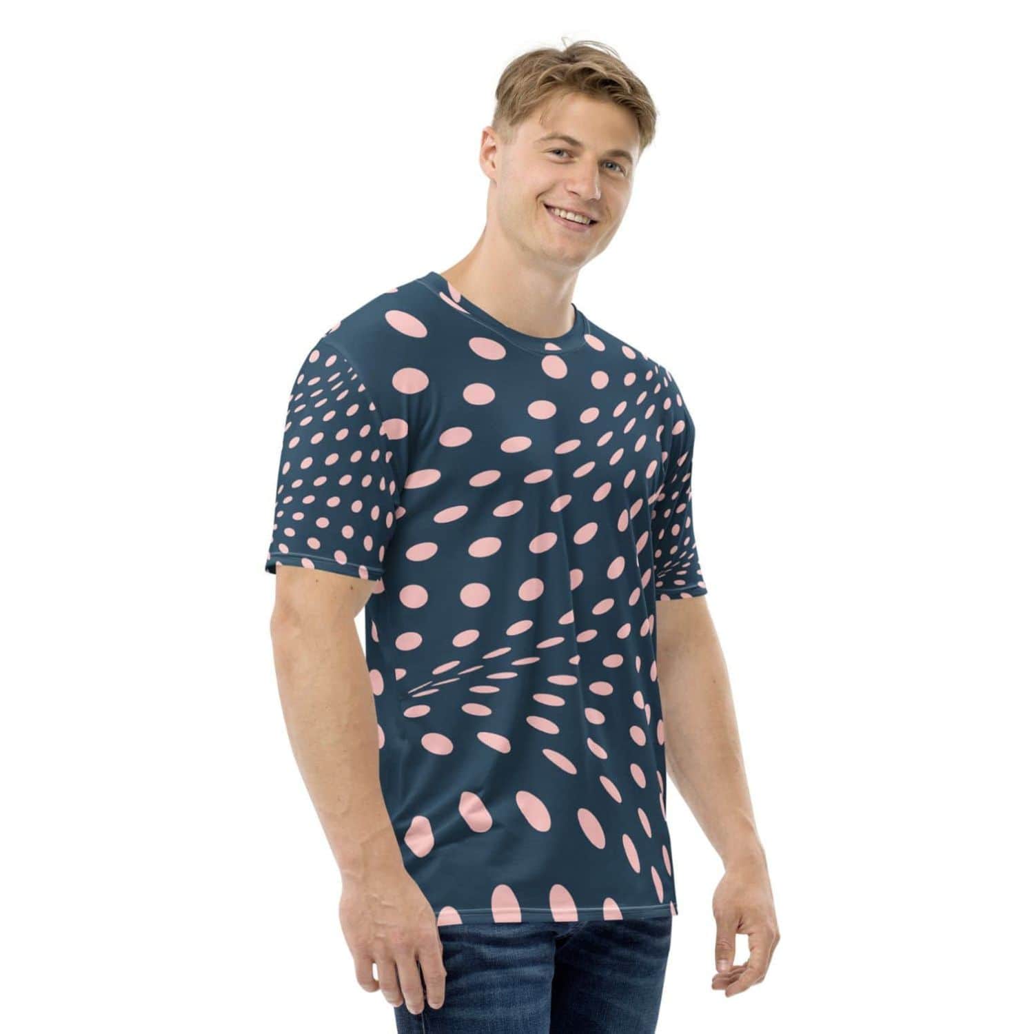 Alloverprint Herren T-Shirt HB7047 blau rosa