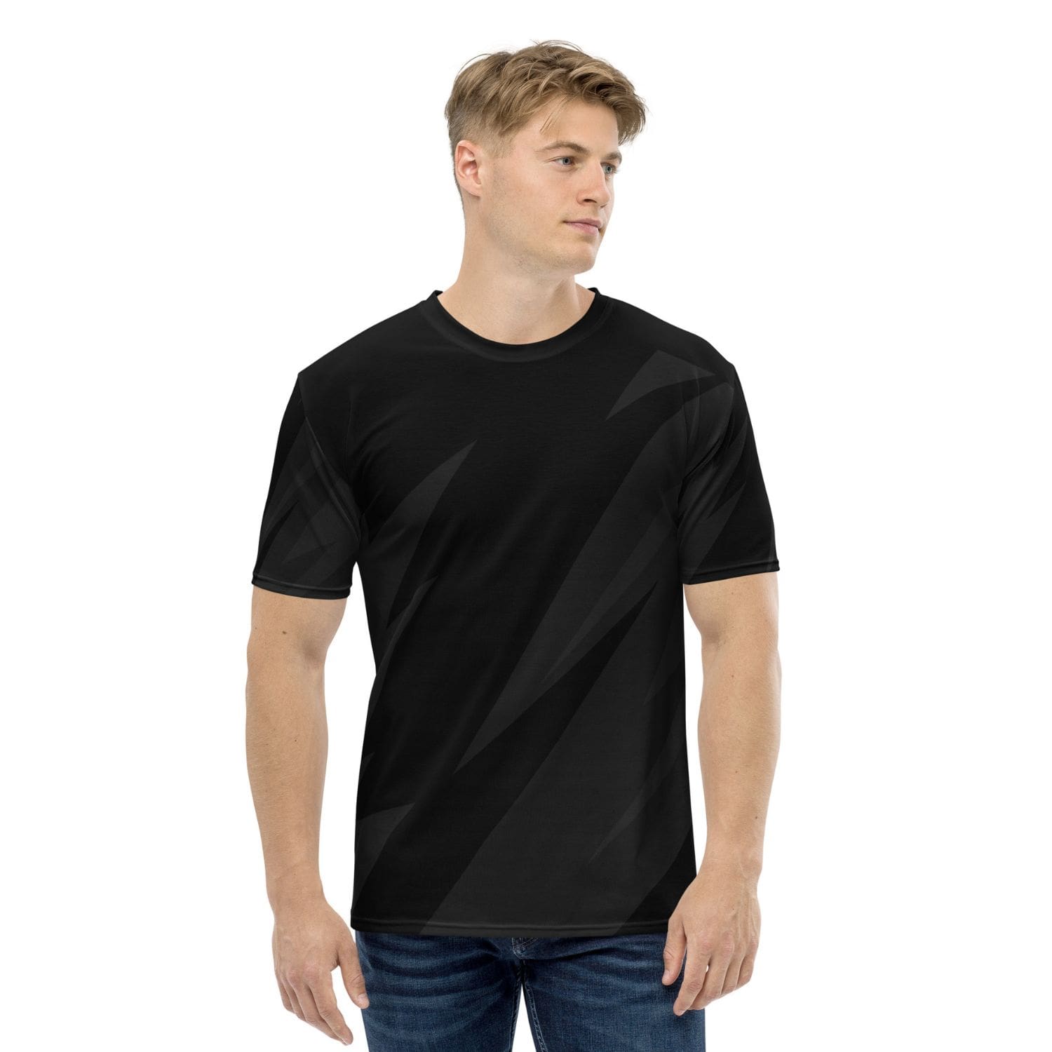 Alloverprint Herren T-Shirt PF7073 geometric schwarz