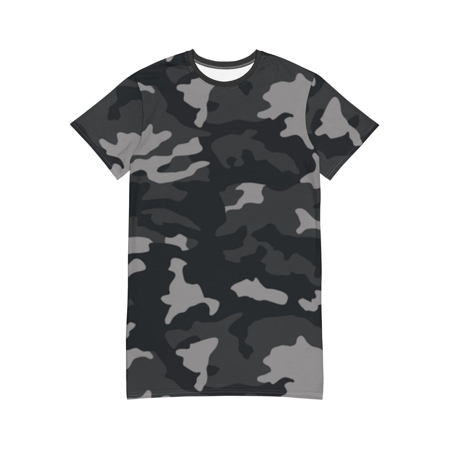 Alloverprint T-Shirt Kleid PF9079 camouflage grau