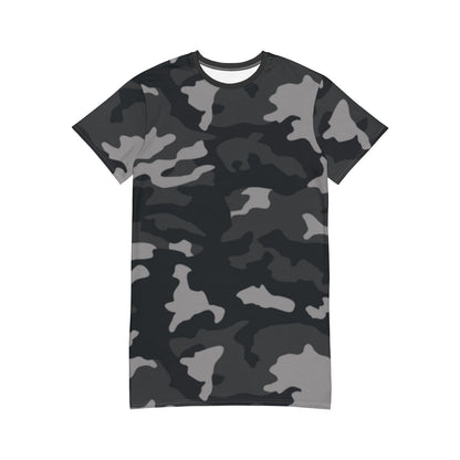 Alloverprint T-Shirt Kleid PF9079 camouflage grau