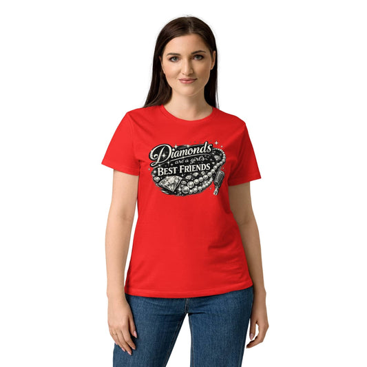 Basic Rockwear Damen T-Shirt Diamonds PF3263 rot