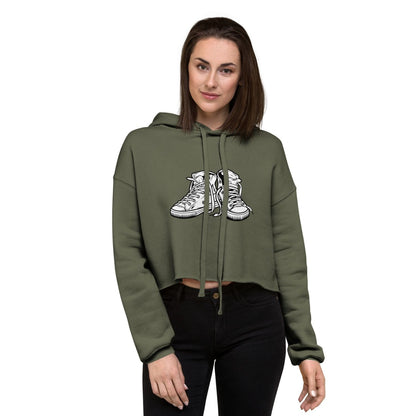 Bella Canvas Cropped Hoodie HB3060 Sneaker military green