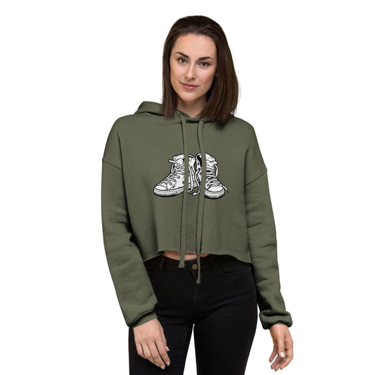 Bella Canvas Cropped Hoodie HB3060 Sneaker military green