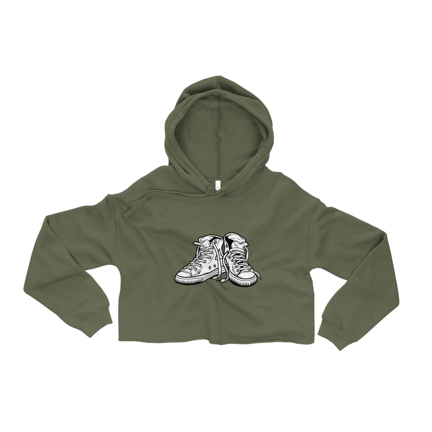 Bella Canvas Cropped Hoodie HB3060 Sneaker military green