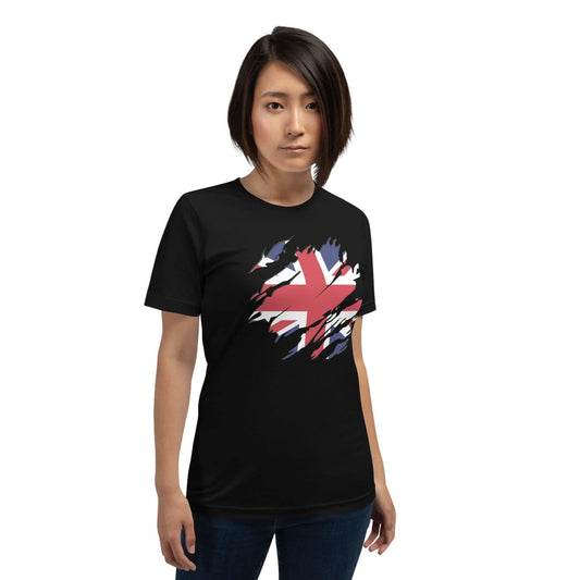 Bella Canvas Damen T-Shirt HB3075 Union Jack schwarz