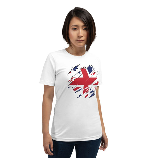 Bella Canvas Damen T-Shirt HB3076 Union Jack weiss