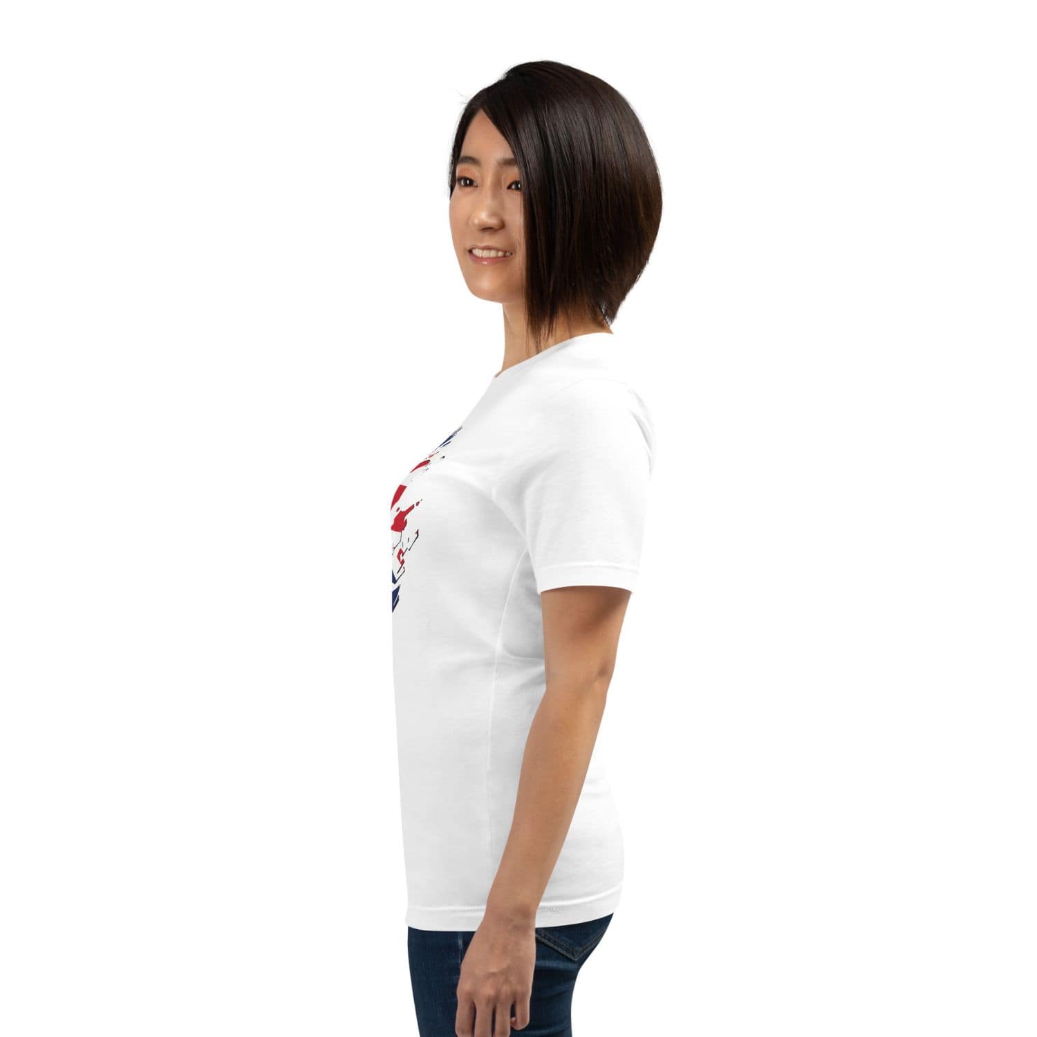 Bella Canvas Damen T-Shirt HB3076 Union Jack weiss
