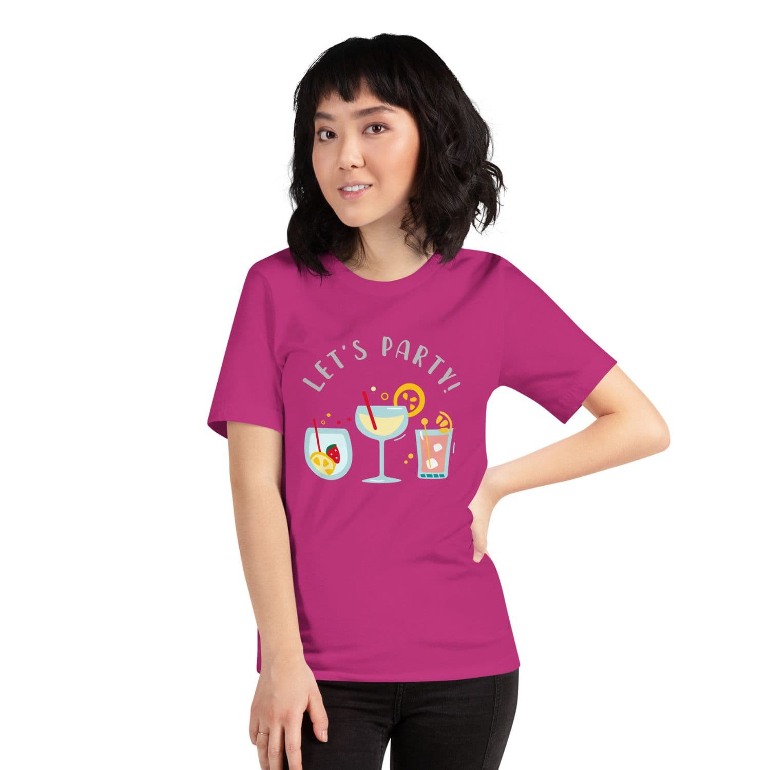 Bella + Canvas Damen T-Shirt PF3062 Party berry red