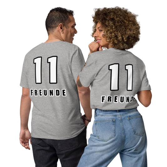 Classic Unisex Fußball Fan T-Shirt 11 Freunde PF5269 light grey