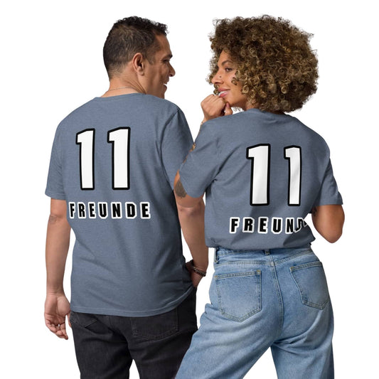 Classic Unisex Fußball Fan T-Shirt 11 Freunde PF5271 denim blue