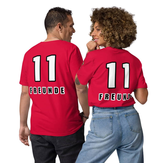 Classic Unisex Fußball Fan T-Shirt 11 Freunde PF5272 rot