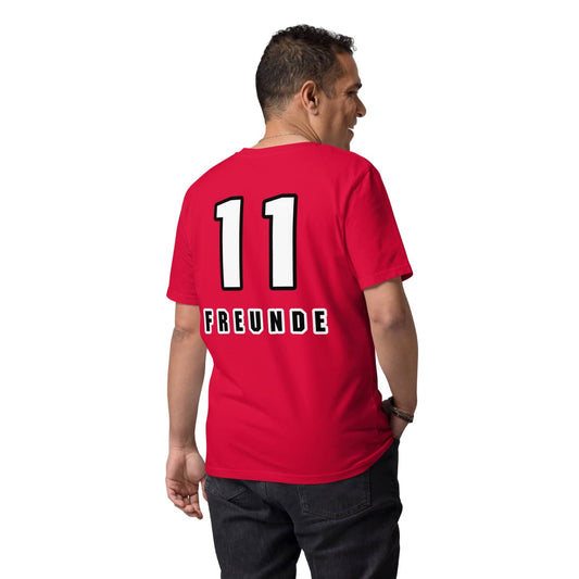 Classic Unisex Fußball Fan T-Shirt 11 Freunde PF5272 rot