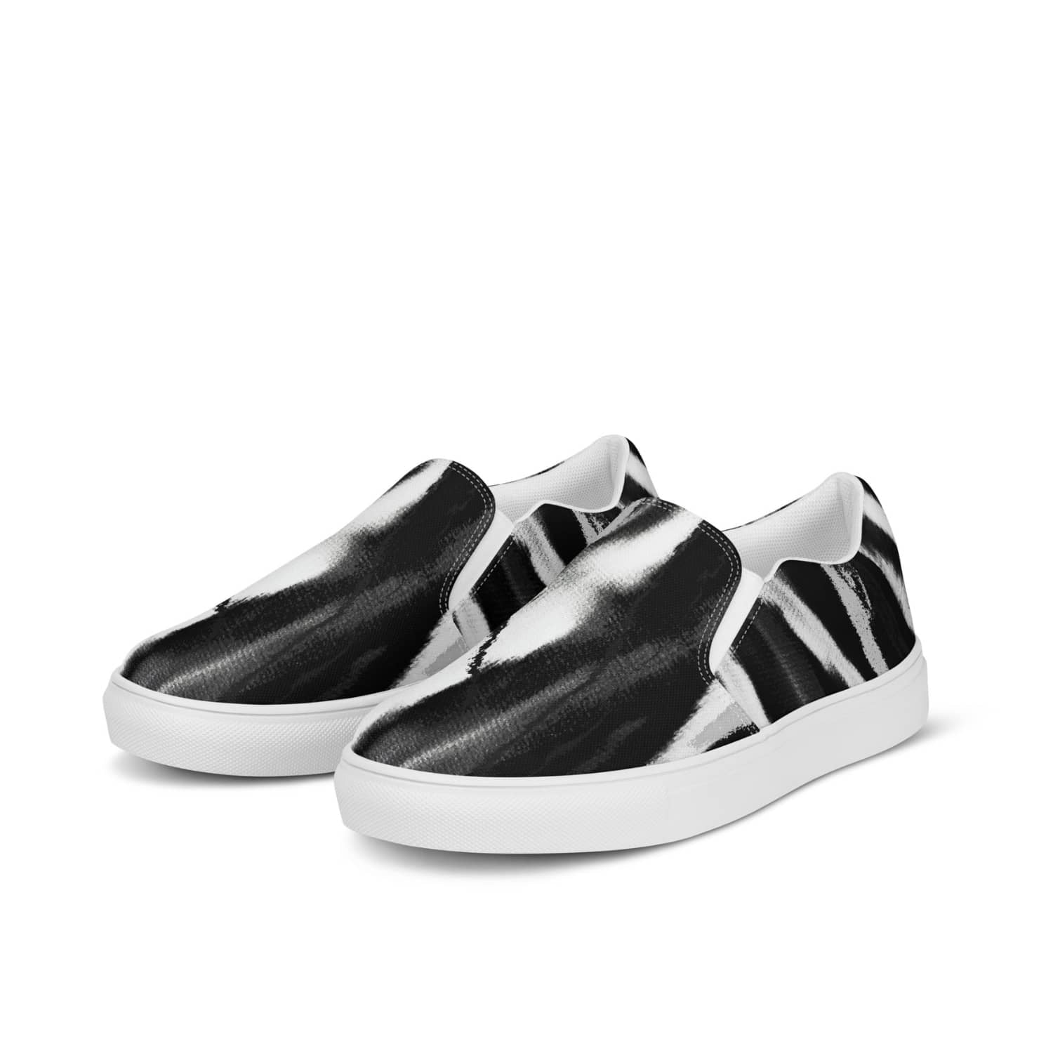 Damen Canvas Textil-Slipper PF4185 weiss Broken black