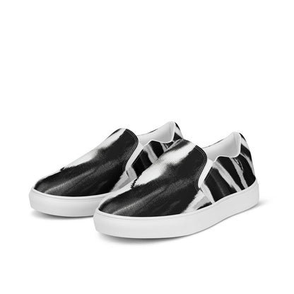 Damen Canvas Textil-Slipper PF4185 weiss Broken black