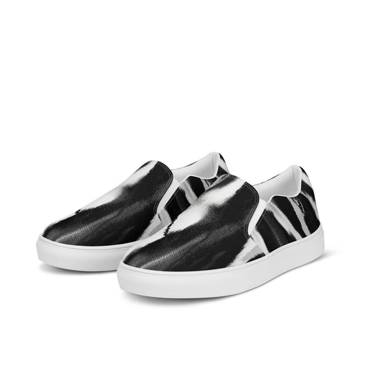 Damen Canvas Textil-Slipper PF4185 weiss Broken black