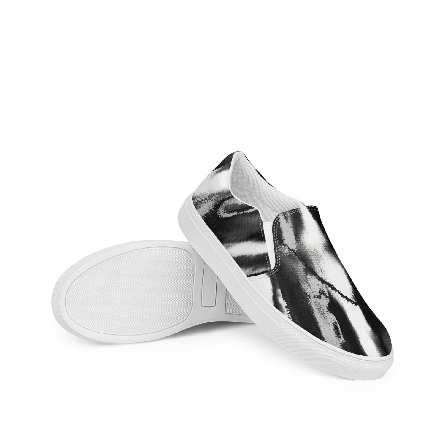 Damen Canvas Textil-Slipper PF4185 weiss Broken black