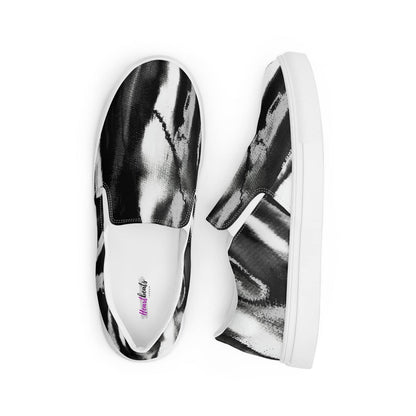 Damen Canvas Textil-Slipper PF4185 weiss Broken black