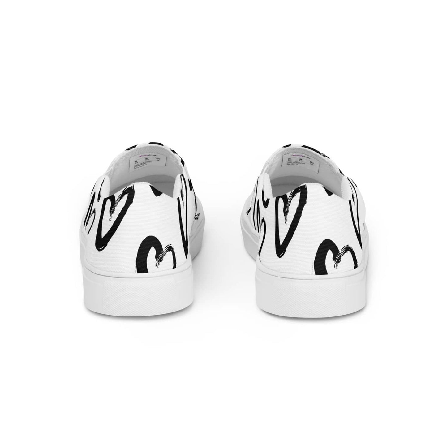 Damen Canvas Textil-Slipper PF4187 weiss Simple Hearts