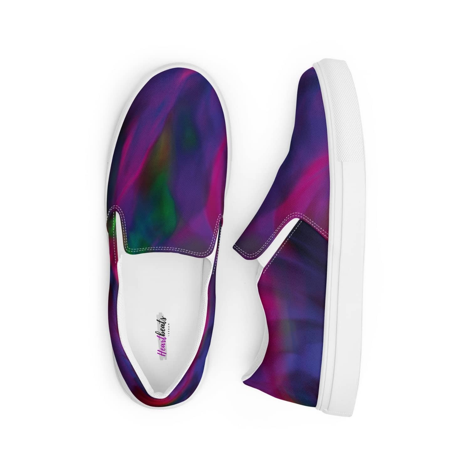 Damen Canvas Textil-Slipper PF4188 weiss Violet Storm