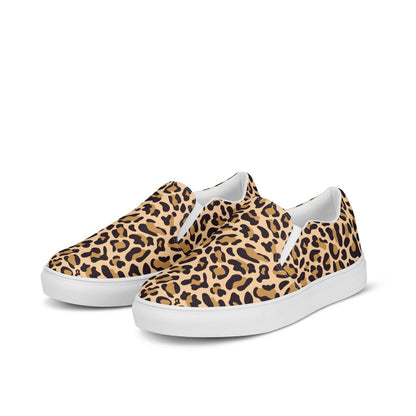 Damen Canvas Textil-Slipper PF4189 weiss Leopard Print