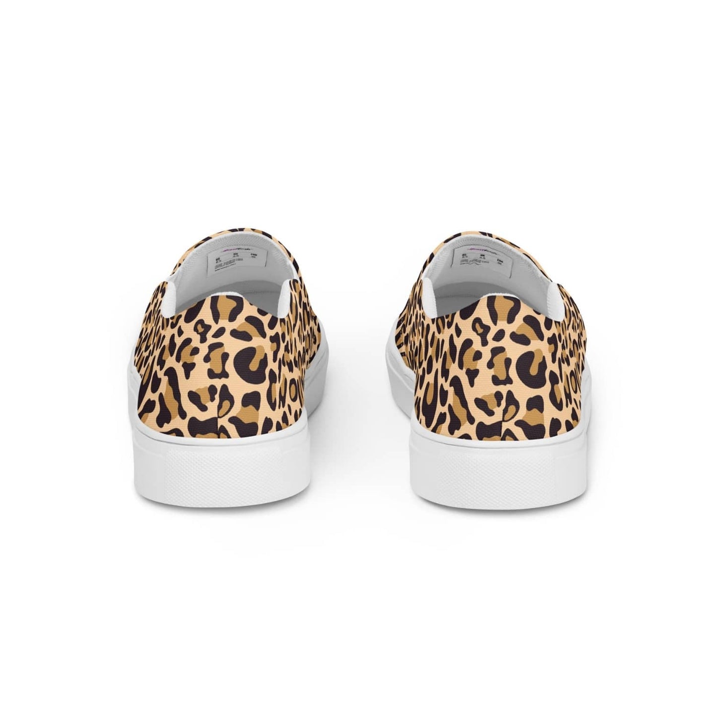 Damen Canvas Textil-Slipper PF4189 weiss Leopard Print