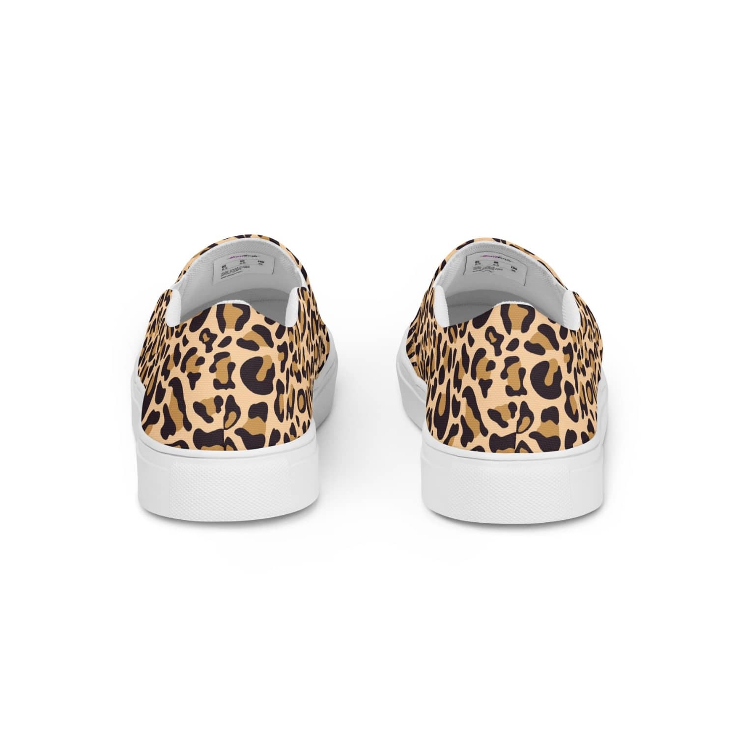 Damen Canvas Textil-Slipper PF4189 weiss Leopard Print