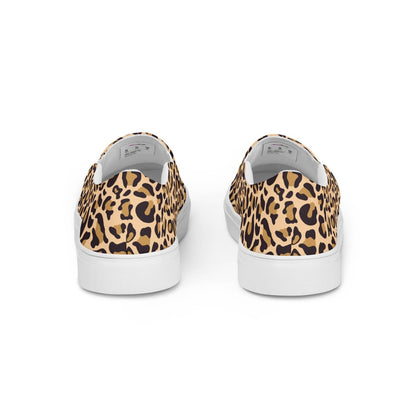 Damen Canvas Textil-Slipper PF4189 weiss Leopard Print