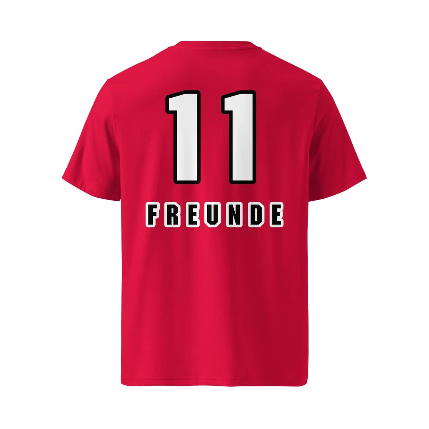 Damen Classic Fußball Fan T-Shirt 11 Freunde PF5274 rot
