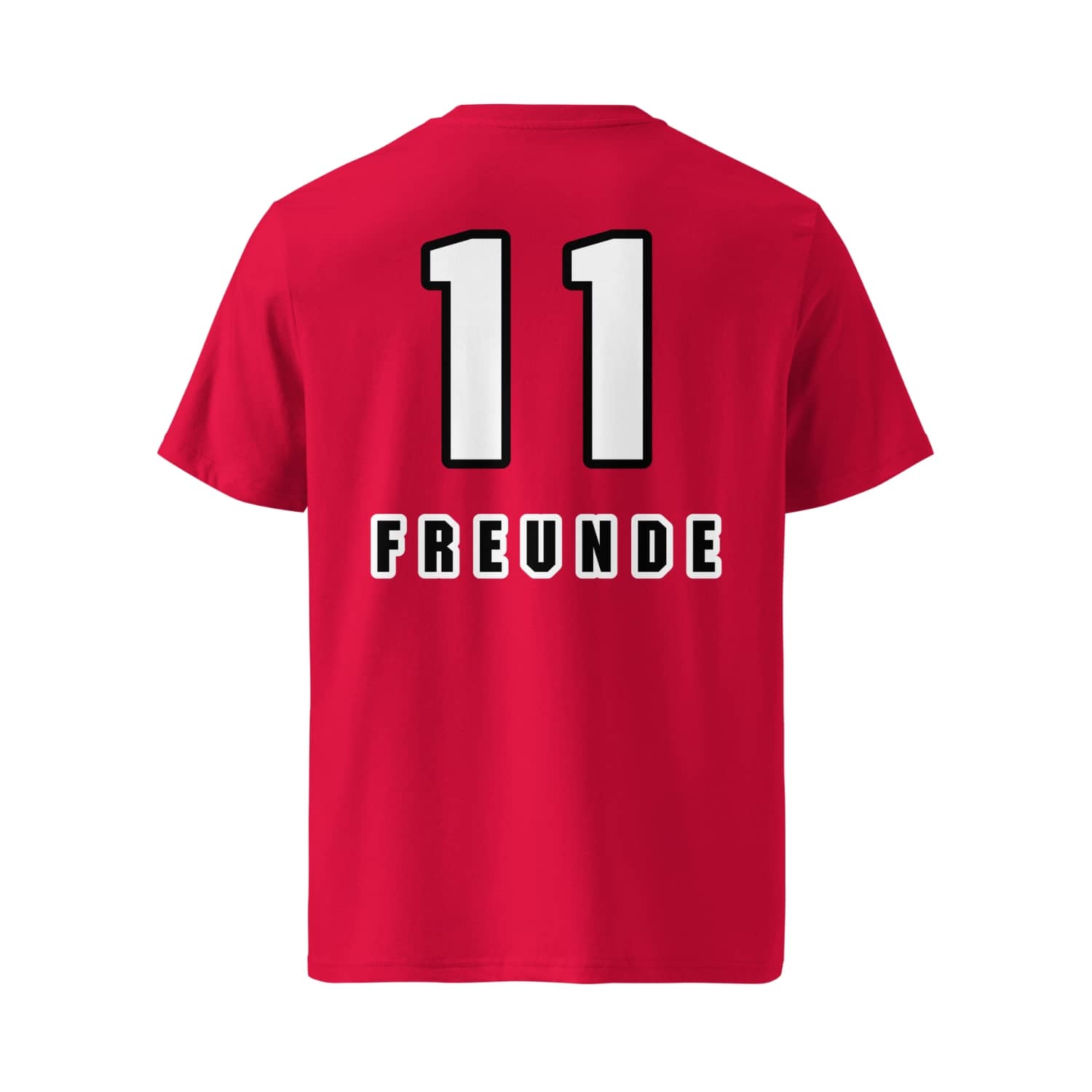 Damen Classic Fußball Fan T-Shirt 11 Freunde PF5274 rot