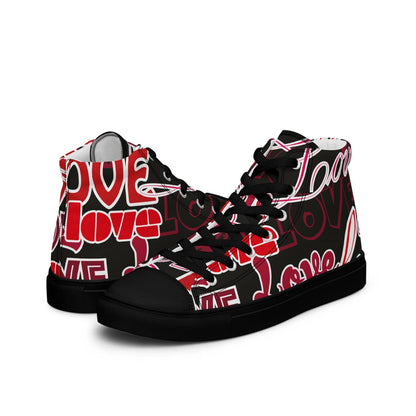 Damen High-Top Sneaker Black Love PF4255 schwarz