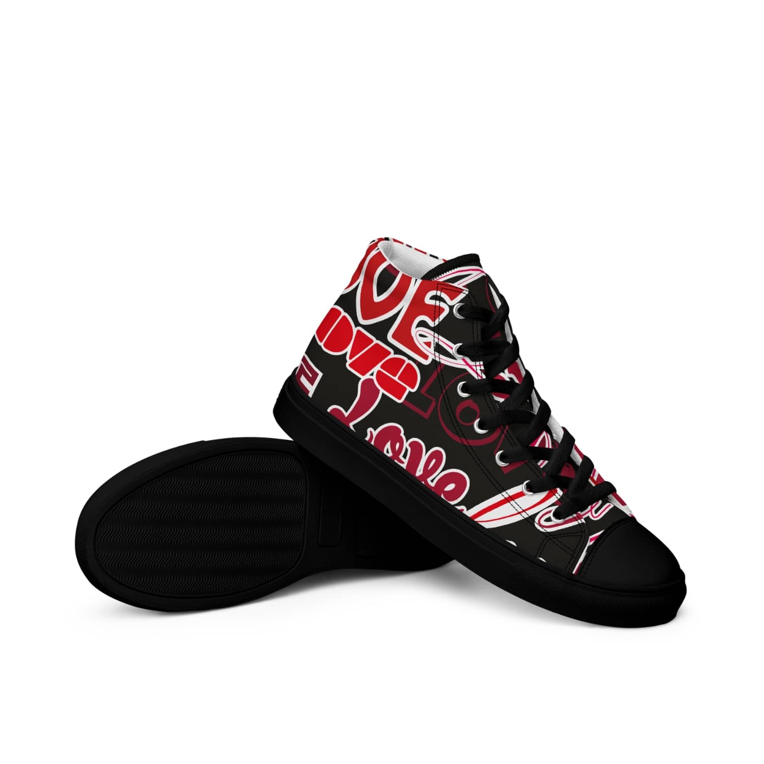 Damen High-Top Sneaker Black Love PF4255 schwarz