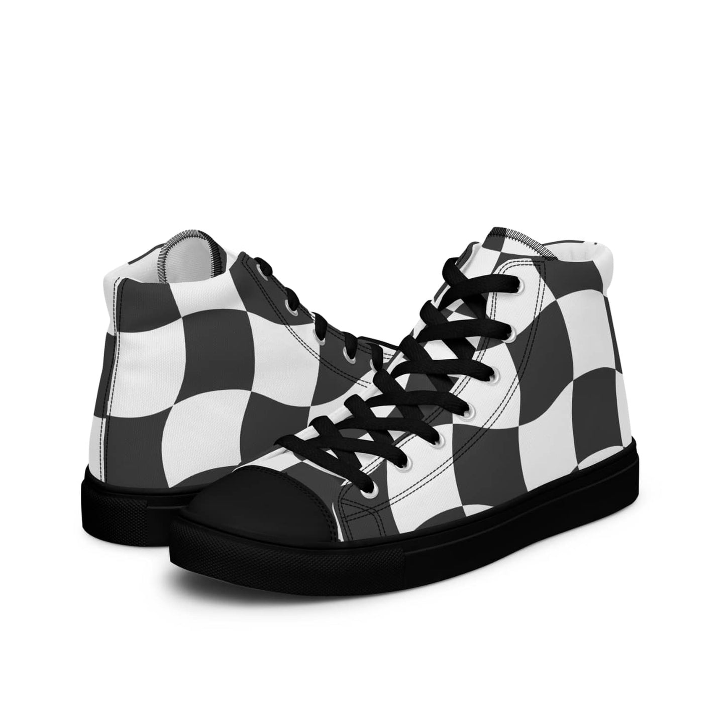 Damen High-Top Sneaker Checkerboard PF4254 schwarz