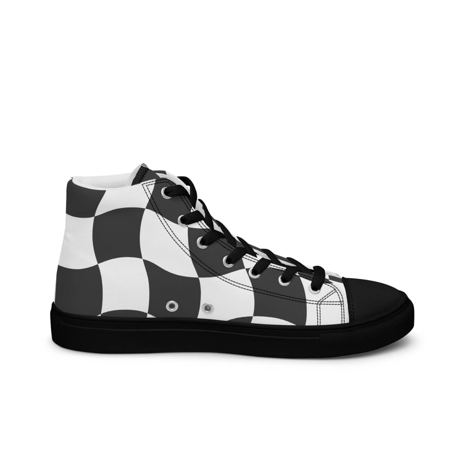 Damen High-Top Sneaker Checkerboard PF4254 schwarz