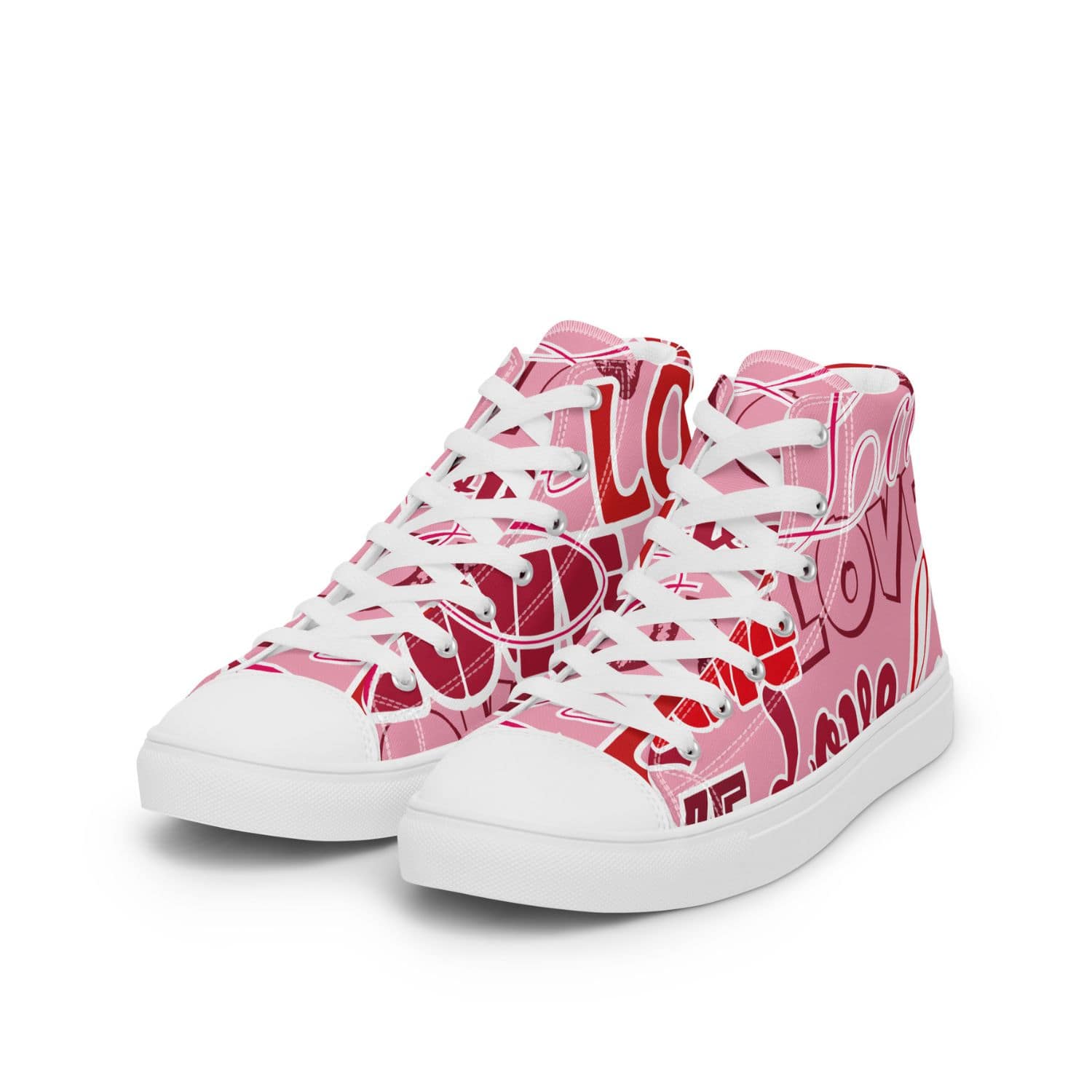 Damen High-Top Sneaker HB4030 weiss Pink Love