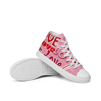 Damen High-Top Sneaker HB4030 weiss Pink Love