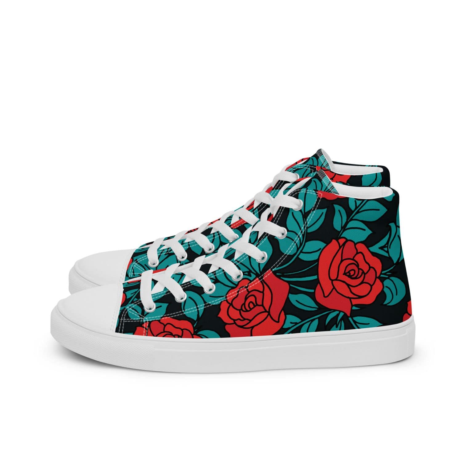 Damen High-Top Sneaker PF4032 weiss red roses