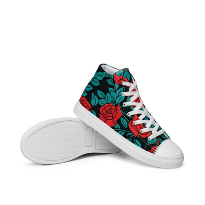 Damen High-Top Sneaker PF4032 weiss red roses