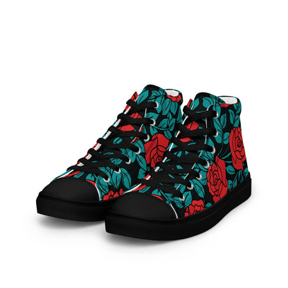 Damen High-Top Sneaker Red Roses PF4257 schwarz
