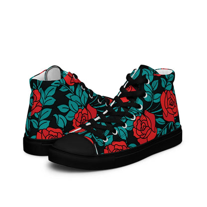 Damen High-Top Sneaker Red Roses PF4257 schwarz