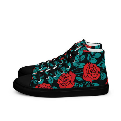 Damen High-Top Sneaker Red Roses PF4257 schwarz