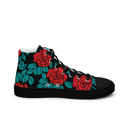 Damen High-Top Sneaker Red Roses PF4257 schwarz