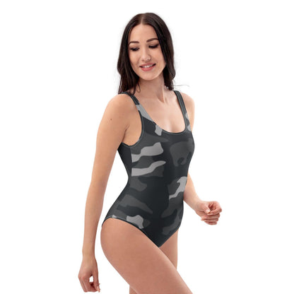 Einteiliger Allover-Badeanzug HB2093 camouflage grau