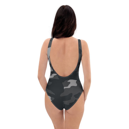 Einteiliger Allover Badeanzug PF2082 camouflage grau